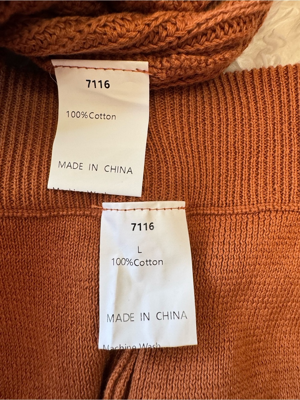 Pretty Garden Chic 100% Cotton Mock Neck Sweater & Jogger Matching Set Large NEW - Picture 10 of 12